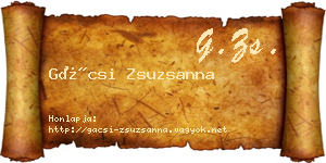 Gácsi Zsuzsanna névjegykártya