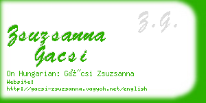 zsuzsanna gacsi business card